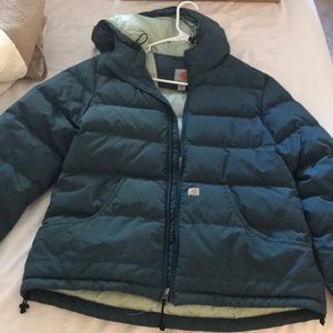 Blue Carhartt puffer coat